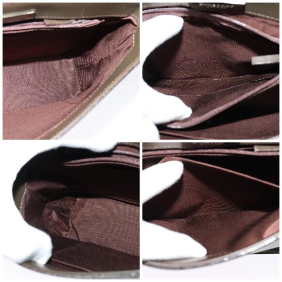 BURBERRY Shoulder Bag Leather Brown Silver Auth BA2042 - Picture 16 of 16